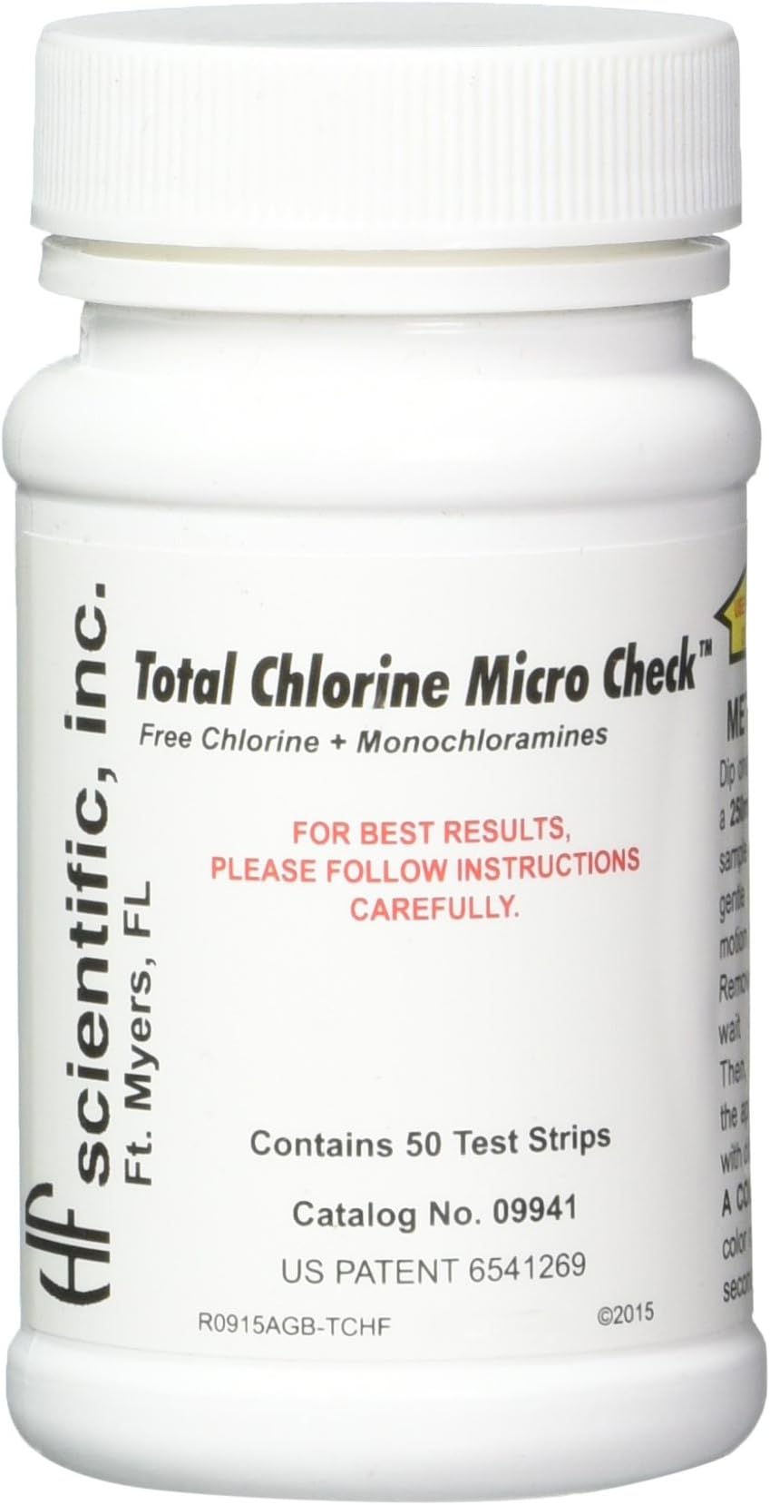 HF Scientific 9941 Total Chlorine Micro Check Test Strips, 0-1 and 1-10 ppm Range