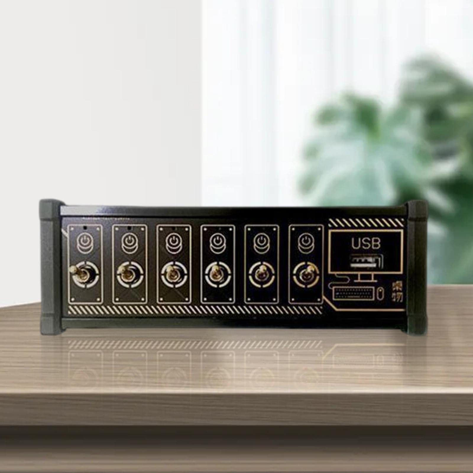 USB Hub Adaptador Multi Puerto con 6 Interruptores Independientes en Material PP Adecuado para Escritorios Oficinas Espacios de Trabajo, Actualizado