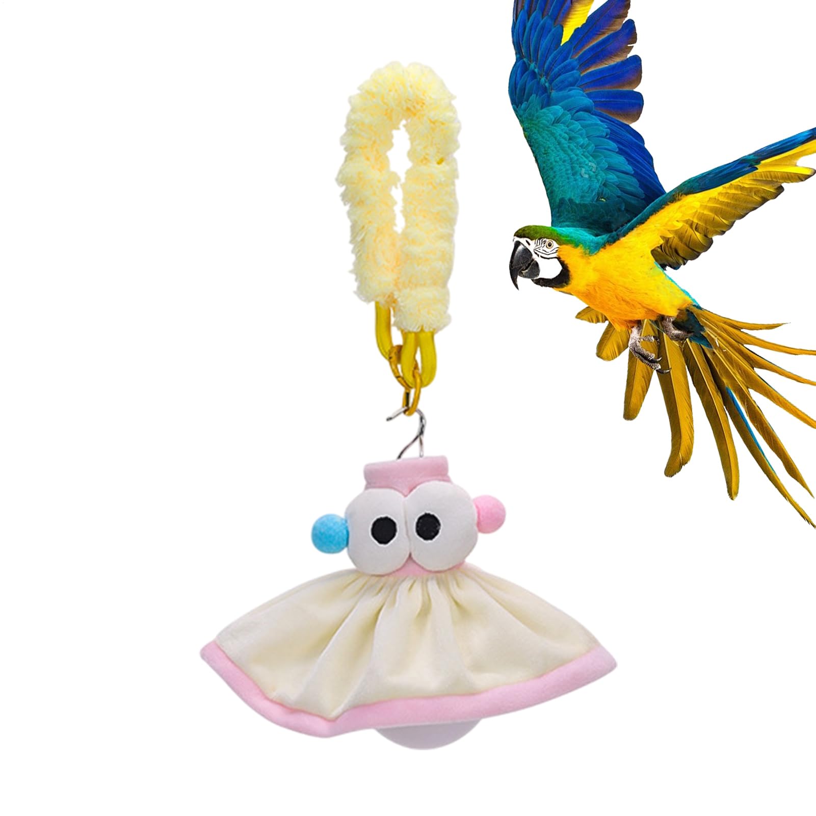 Demsyeq Bird Light for Cage | Bird Cage Decoration,Dimmable Parrot-Shaped Bulb Plush for Terrarium Counter Aquarium Bookshelf Vanity