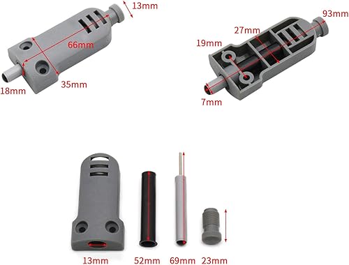 Ten Virtues Amortiguador de bisagra de cierre suave para puertas de gabinete, amortiguador de cierre suave para puertas de gabinete, adaptador de