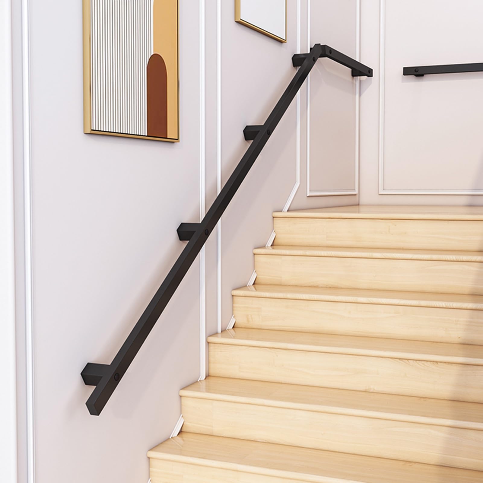 Fkxsxaz 1M 1.5M 2M 2.5M 3M Stair Handrails Wall Mount Pipe Railings For Stairs Outdoor Indoor Safety Hand Support Rail Corridor Rod Staircase, Lofts Decking Banister, Grab Bar Kit(8Ft/240C