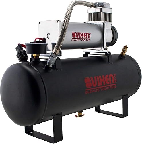 Miniatura 7 de Vixen cuernos Loud 152db 4Quad cromo Trompeta Cuerno de tren de aire con 25galones tanque y 200PSI compresor FullKit completo de sistema de a