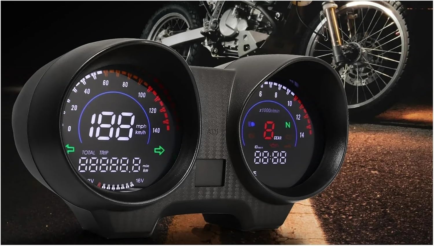 Speedometer Gauge Motorcycle RPM Meter Speedometer Digital Dashboard Tachometer Odometer Fuel Meter Voltmeter for Titan 150 for Cg150 Fan150
