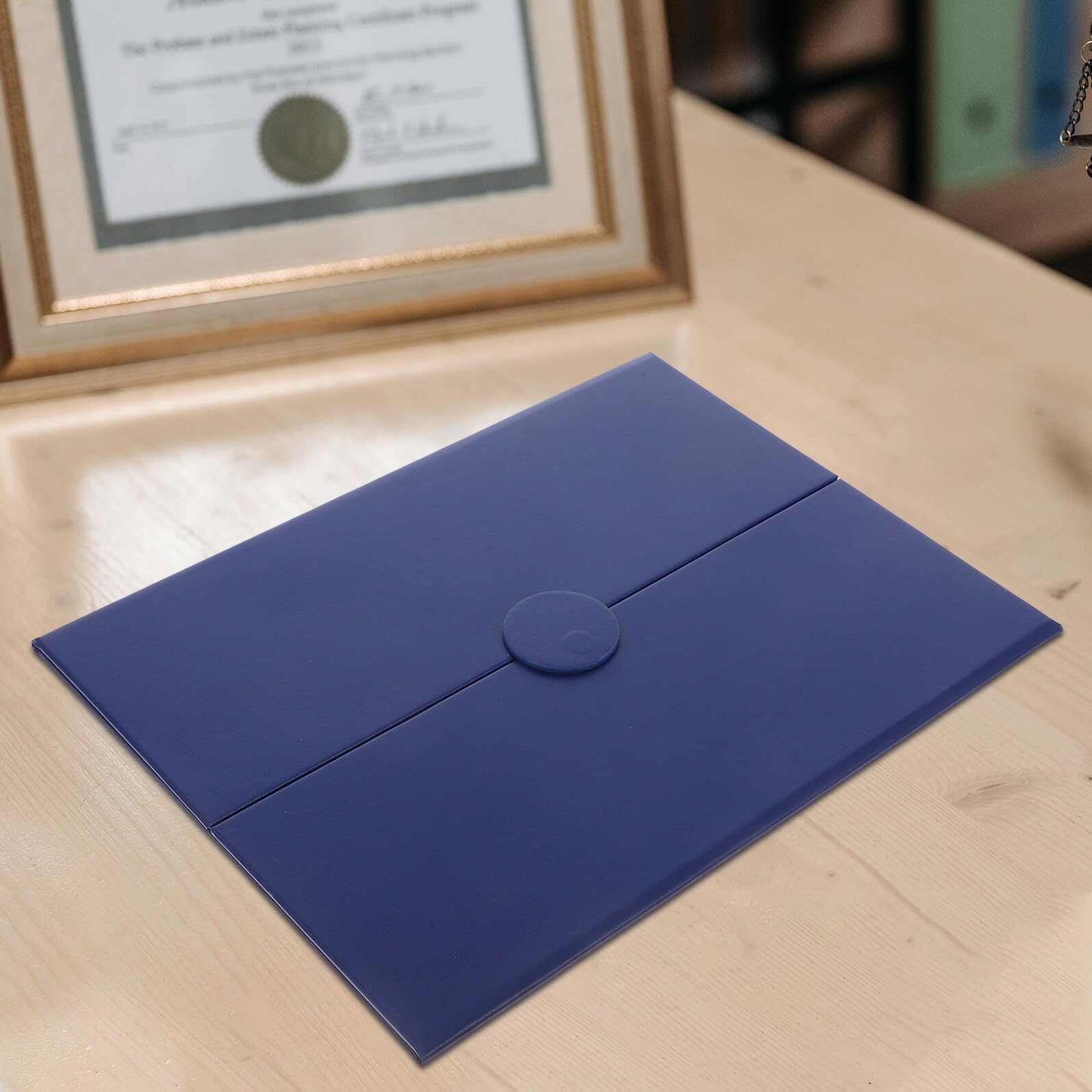 Porta Certificato Trifold in PU Resistente per Diplomi e Certificati Cartellina Protettiva per Documenti di Laurea Matrimonio e Anniversario Custodia Cartone Robusta per Pergamene