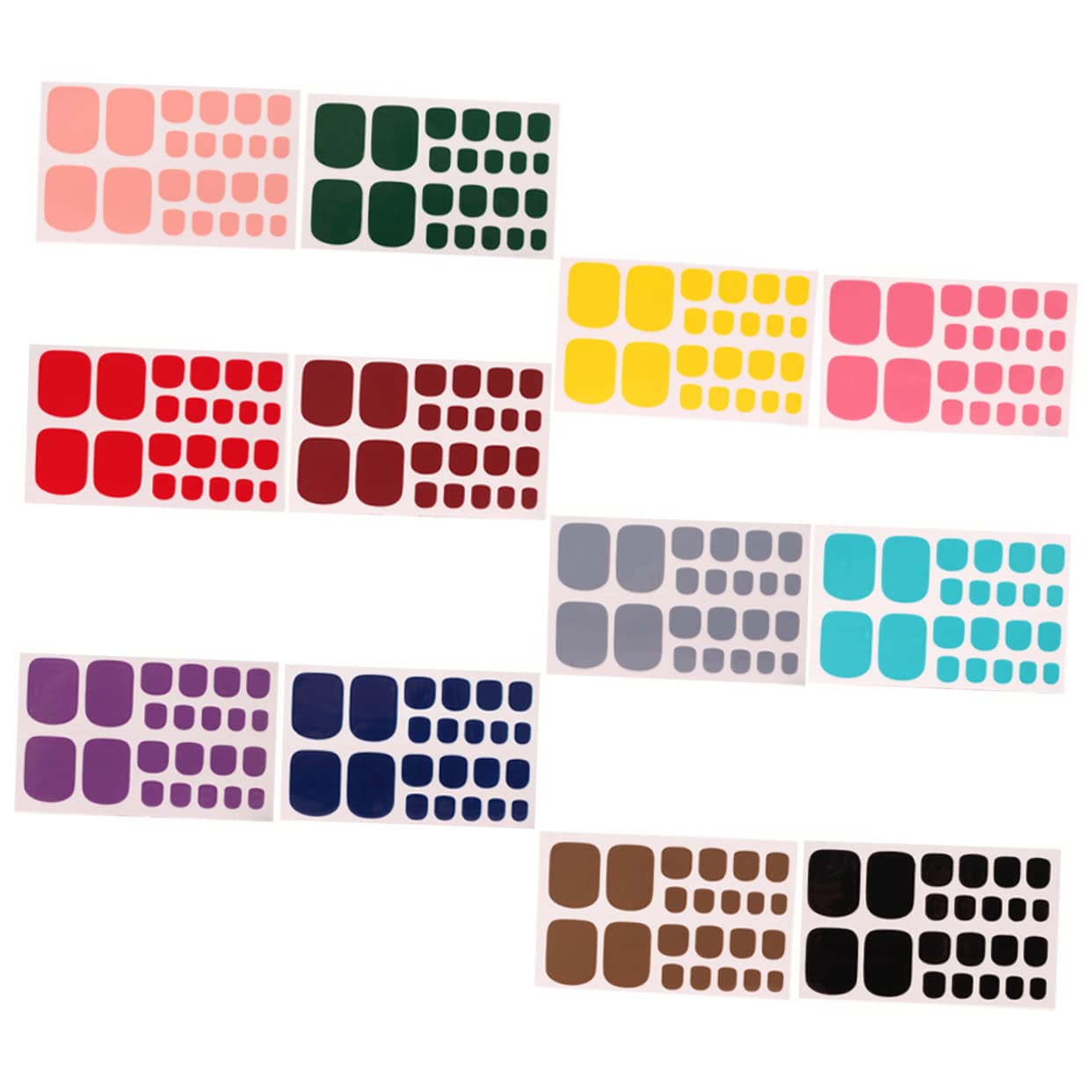 Mikinona 5 Set Di Adesivi Per Unghie Adesivi Per Unghie Dei Piedi Decorazioni Per Unghie Dei Piedi Per Manicure Da Donna 12 Fogli * 5