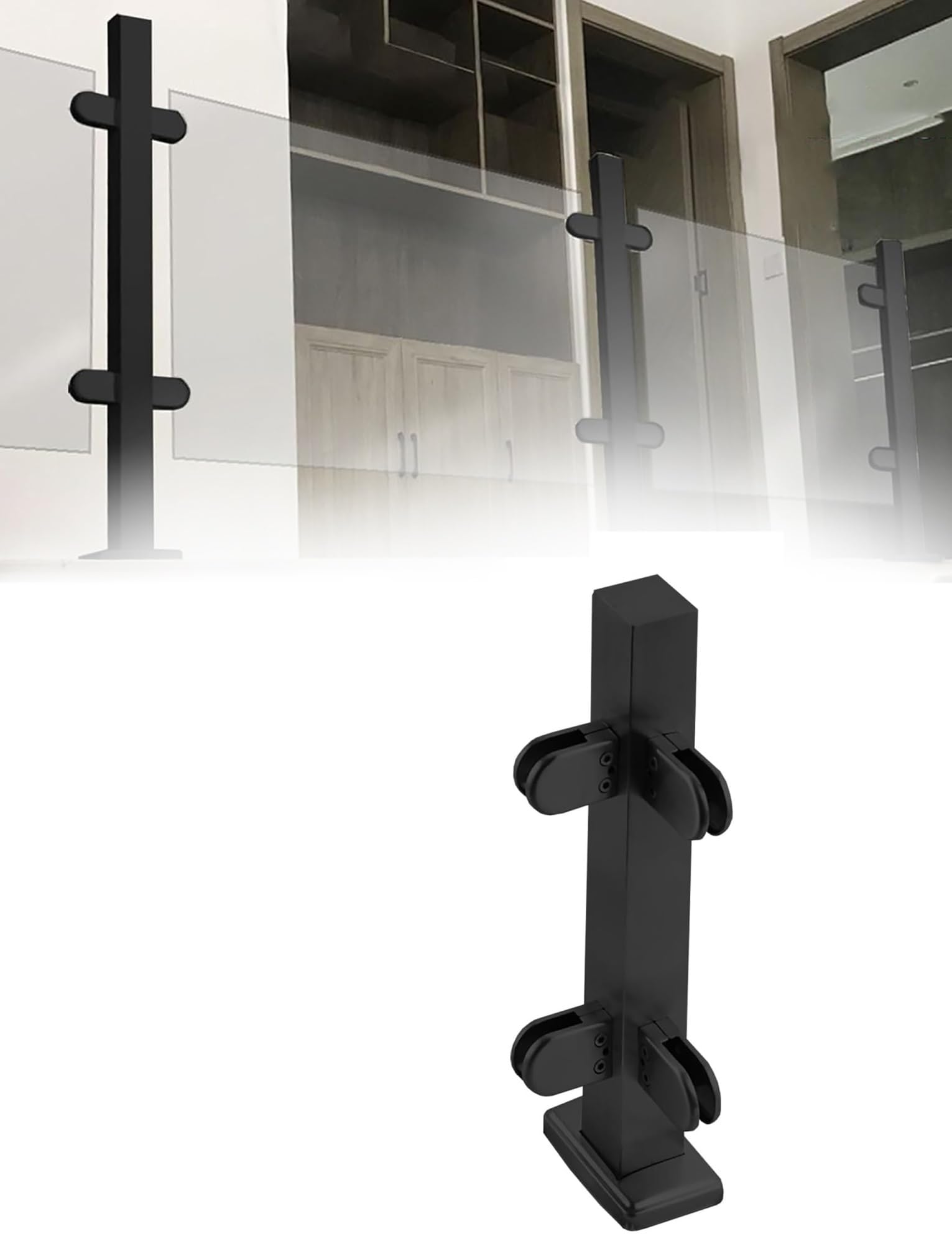 Stabiles, quadratisches Pfahl-Set für Außentreppen, Metallhalterungen für Balustraden, Poolzaun, Riegelhalter, 90-Grad-Winkel-Design