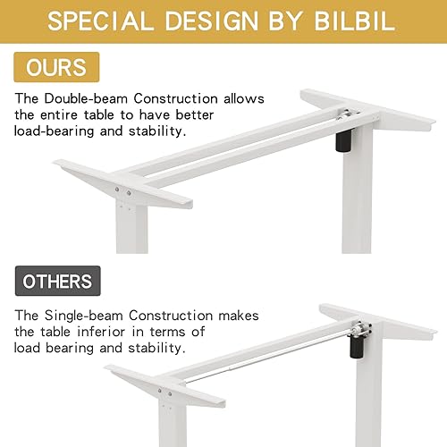 Miniatura 5 de Escritorio eléctrico de pie de altura ajustable, escritorio de computadora de pie sentado de 55 x 24 pulgadas, mesa de escritorio de pie para Negro