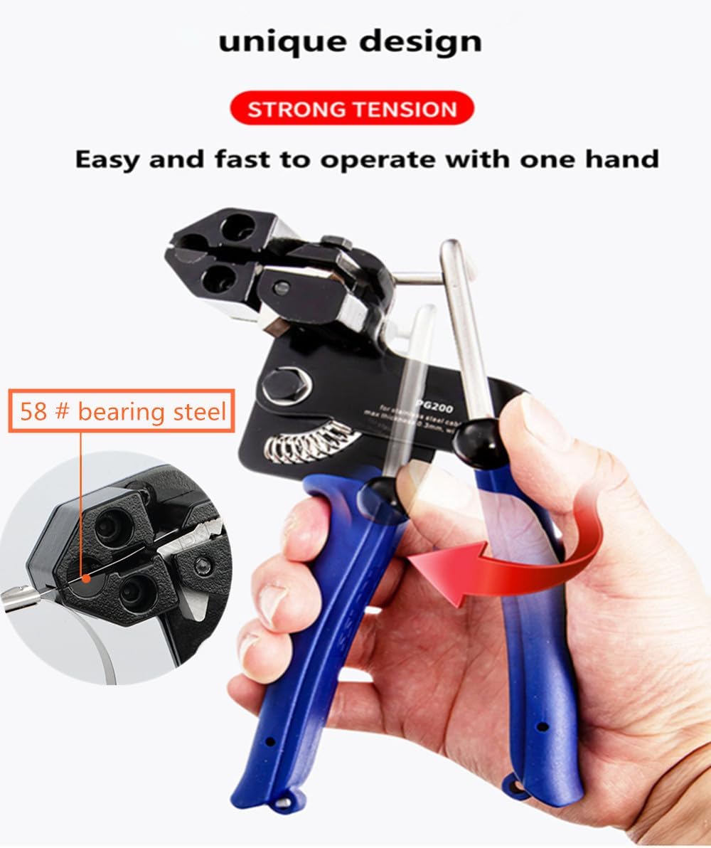 szhdxsy Metal Zip Tie Tool, Stainless steel zip tie gun with Built-in Cutter, Metal Zip Tensioner, Zip Tie Release Tool