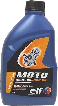 Elf 801680 4-Stroke 80W-90 Motorcycle/ATV Transmission Gear Oil - 1 Liter Bottle