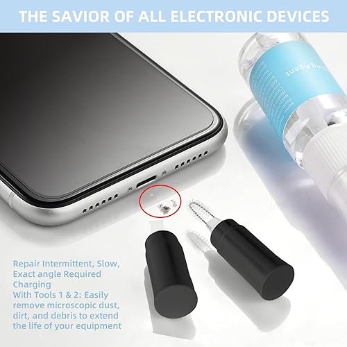 Miniatura 3 de Kit de limpieza para Airpod, kit de limpieza de iPhone, kit de limpieza multifunción para Airpod, cepillo suave para puerto de carga de teléfono,