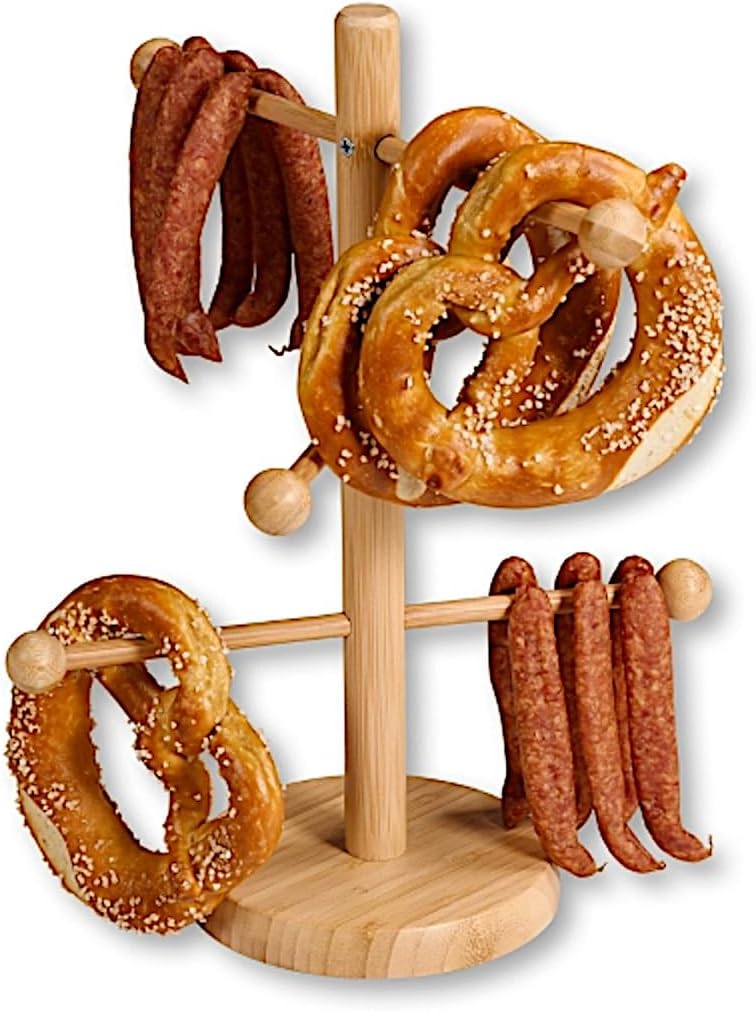 Kesper 58615 Pretzel and Sausage Stand, Bamboo