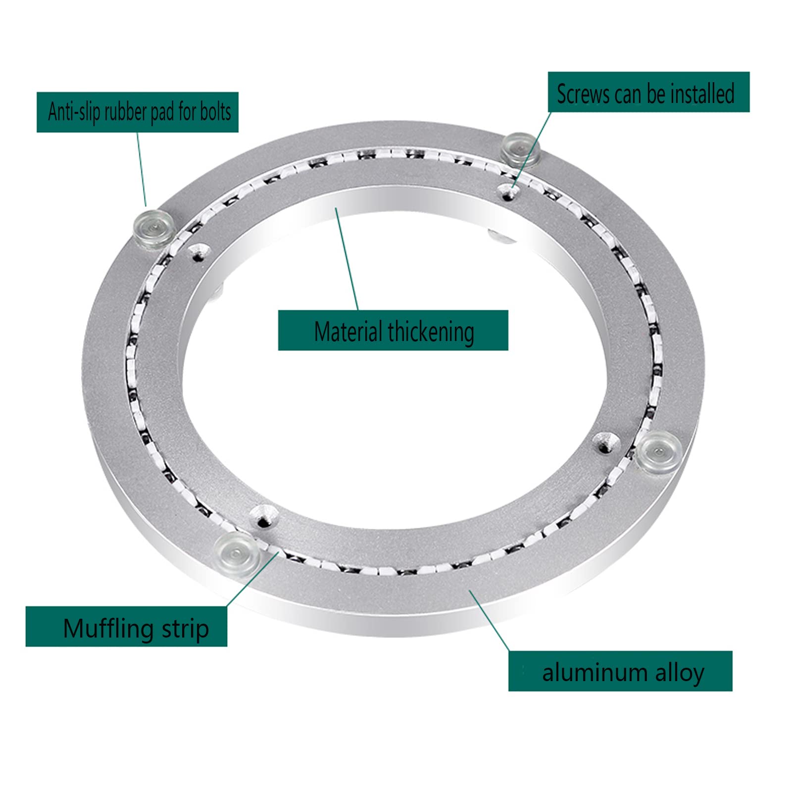 X1NGFU Cuscinetto da Tavolo,Piastra Girevole Rotating Bearing Tavola Girevole da Pranzo in Alluminio,Resistente da Tavolo Girevole Piastra Hardware,per Torte TV Monitor Stand (450mm(18in X1NGFU Cuscinetto da Tavolo,Piastra Girevole Rotating Bearing Tavola Girevole da Pranzo in Alluminio,Resistente da Tavolo Girevole Piastra Hardware,per Torte TV Monitor Stand (450mm(18in
