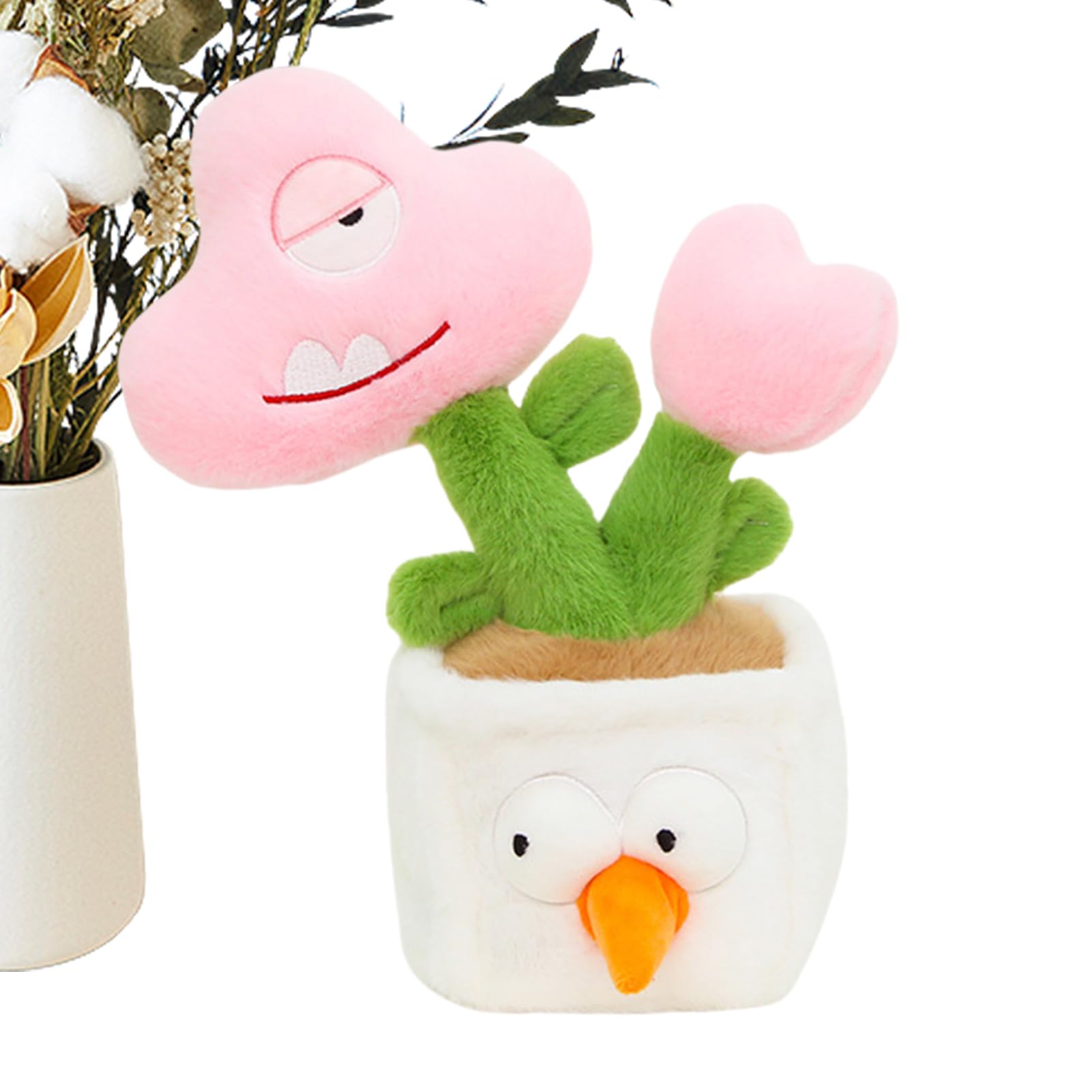 Peluche plante en pot tendre pour consoler les tout-petits