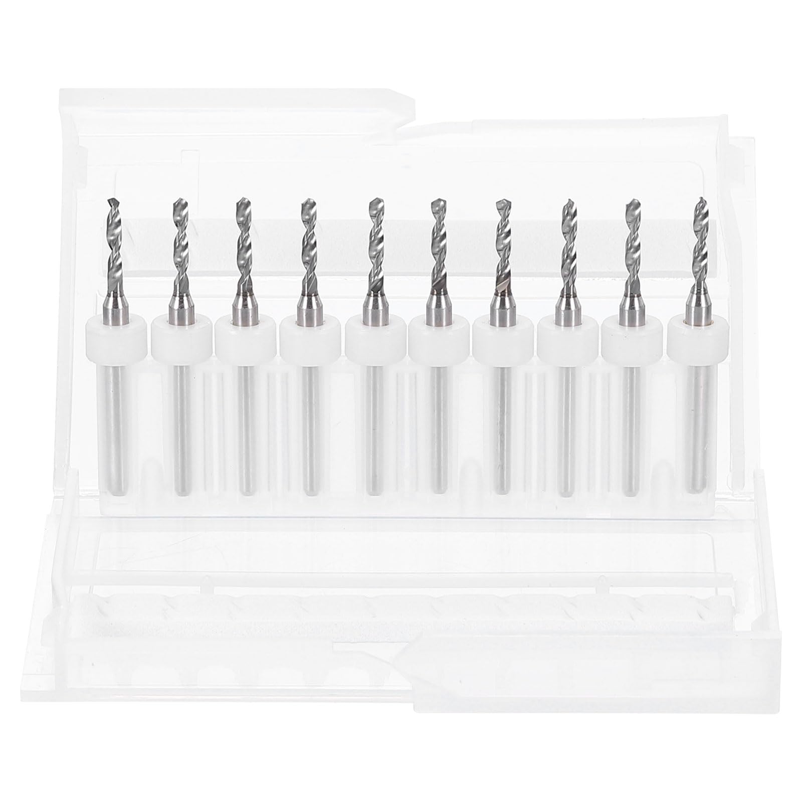 HARFINGTON 10pcs PCB Drill Bit Set 1/8" Shank 1.9mm Tungsten Carbide Micro Twist Drill Bits Tools for Print Circuit Board Jewelry Plastic Wood Soft Metal