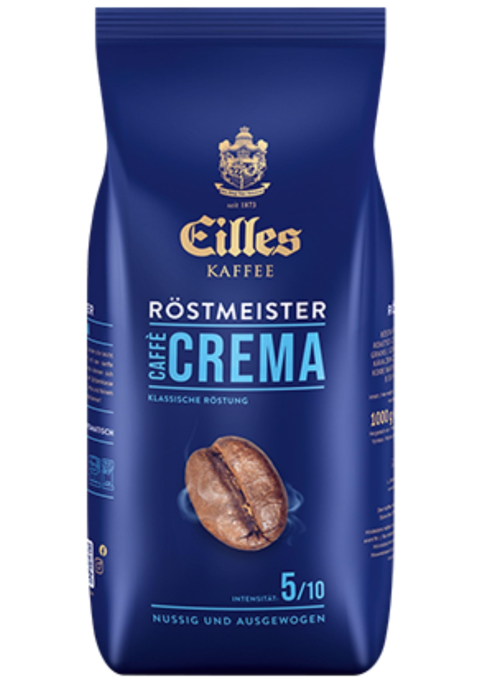 Eilles Gourmet Caffè Crema Röstmeister, 1000g, ganze Bohne 4er Pack