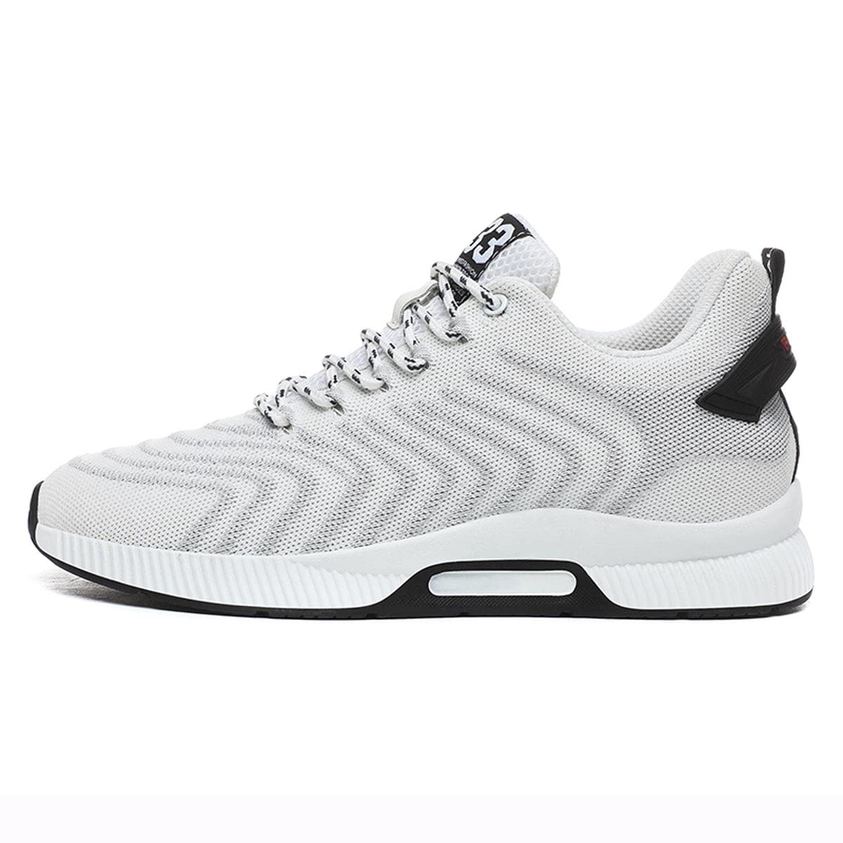 YUKTOPA Zapatos de ascensor para hombre, zapatos de elevador, zapatillas informales de malla para hombre, ligeras, transpirables, con cordones, con tacón de elevación oculto, para hombre, 6 cm