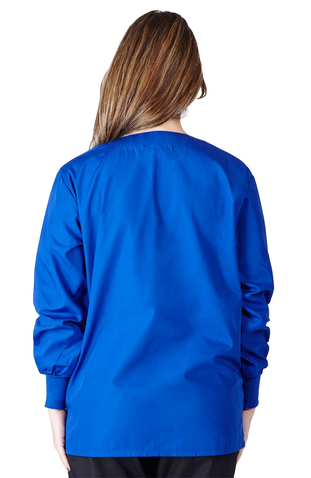 Natural Uniforms Warm Up Scrub Jacket-Dark Royal Blue-Medium