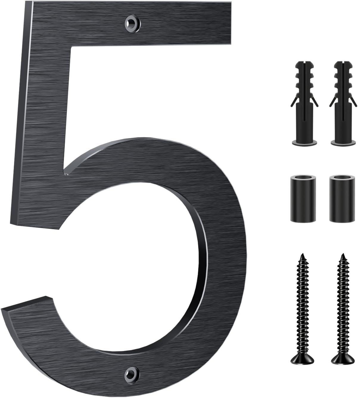 Yafimea 8 Inch Black Modern House Numbers for Outside