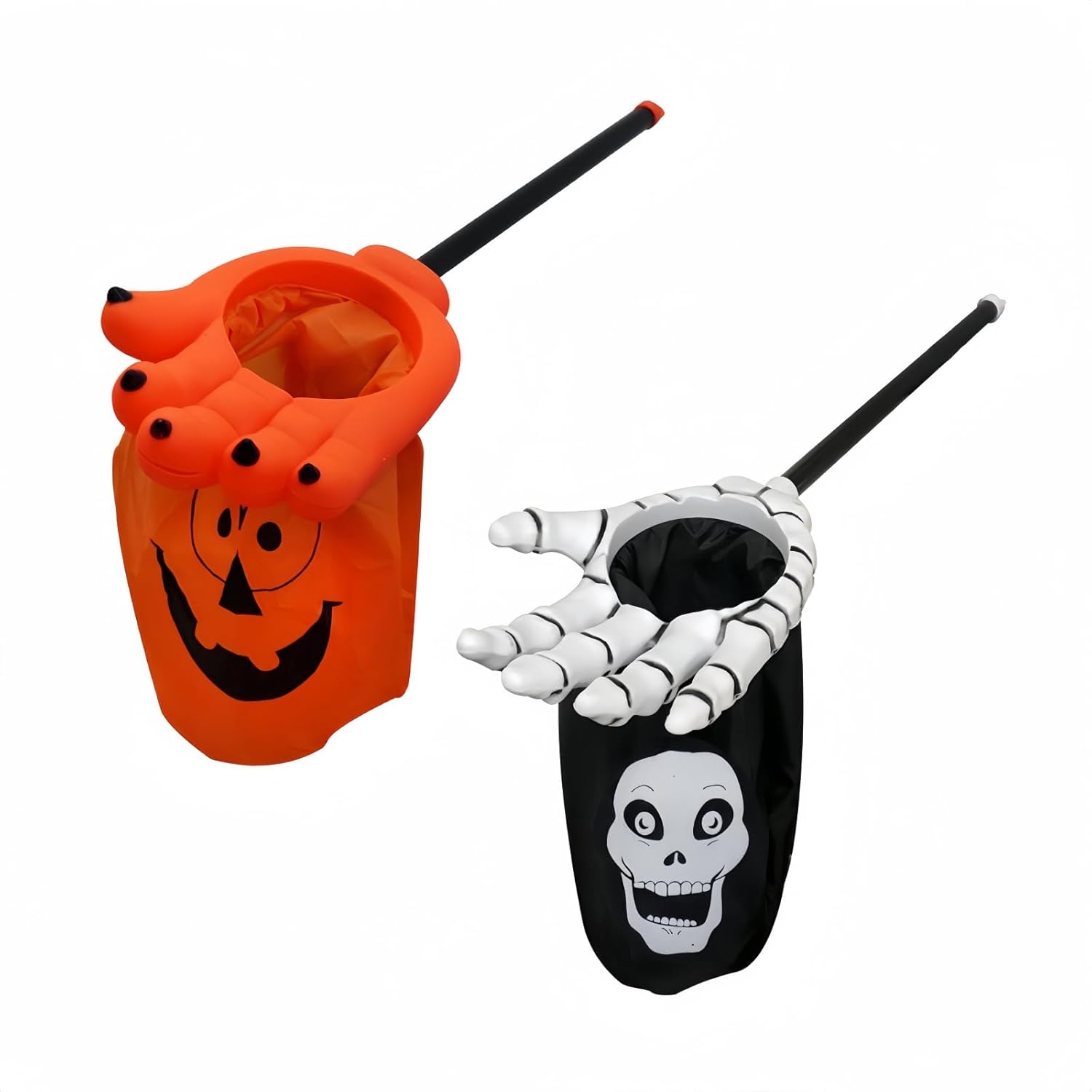 Vasitelan ハロウィンキャンディバッグ 子供用 スケルトンハンド 多目的ハロウィーン トリックオアトリートバケット ハロウィ