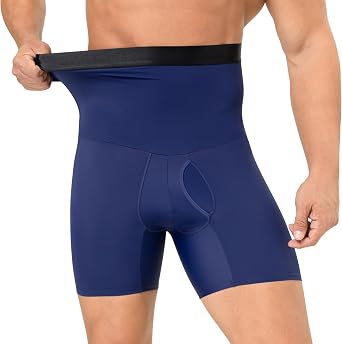 Mens Shapewear Tummy Control Shorts High Waist Underwear | Male Slimming Body Shaper Belly Girdle Compression Boxer Briefs Thigh Slimmer Suitable For All Seasons
