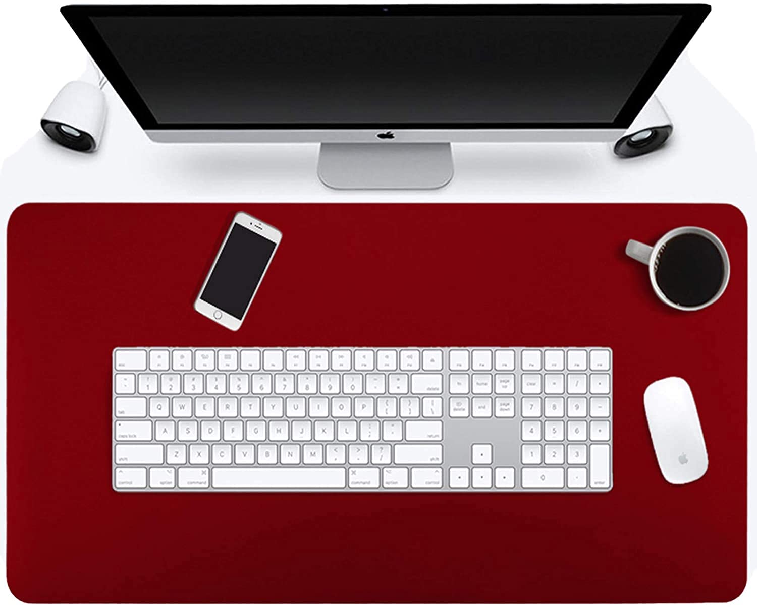 Leeonz Desk Pad, Large Mouse Pad, Office Desk Mat, PU Leather Desk Blotter, Laptop Desk Mat, Waterproof Desk Writing Pad for Office and Home, Single-Sided (Wine Red, 80 x 40 CM) (B093GP82PJ) Amazon Price History, Amazon Price Tracker