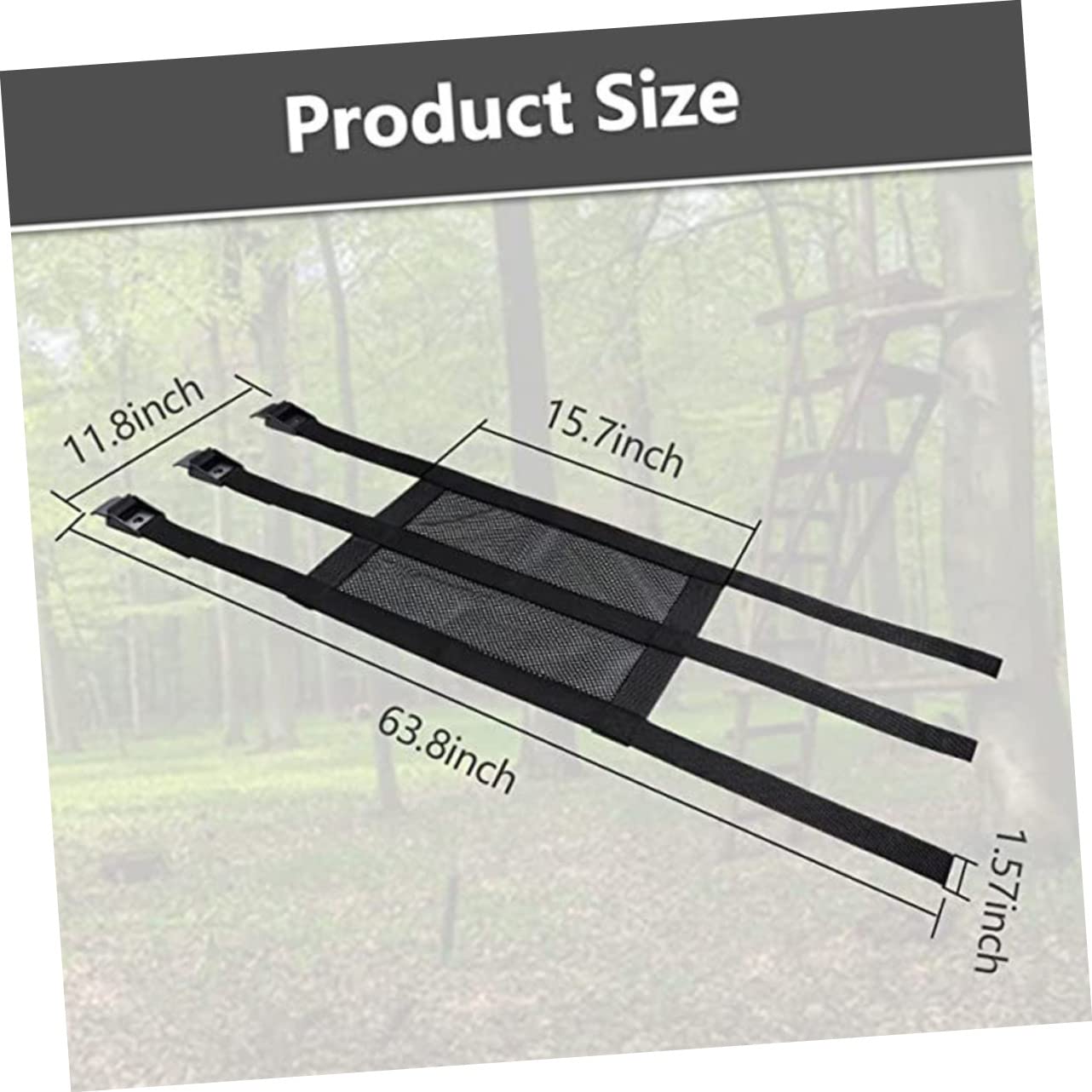 BEBEMOKO Adjustable Outdoor Tree Stand Chair Replacement Portable Folding Hunting Chair with Mesh Strap Easy Installation for Climbing and Outdoor Activities