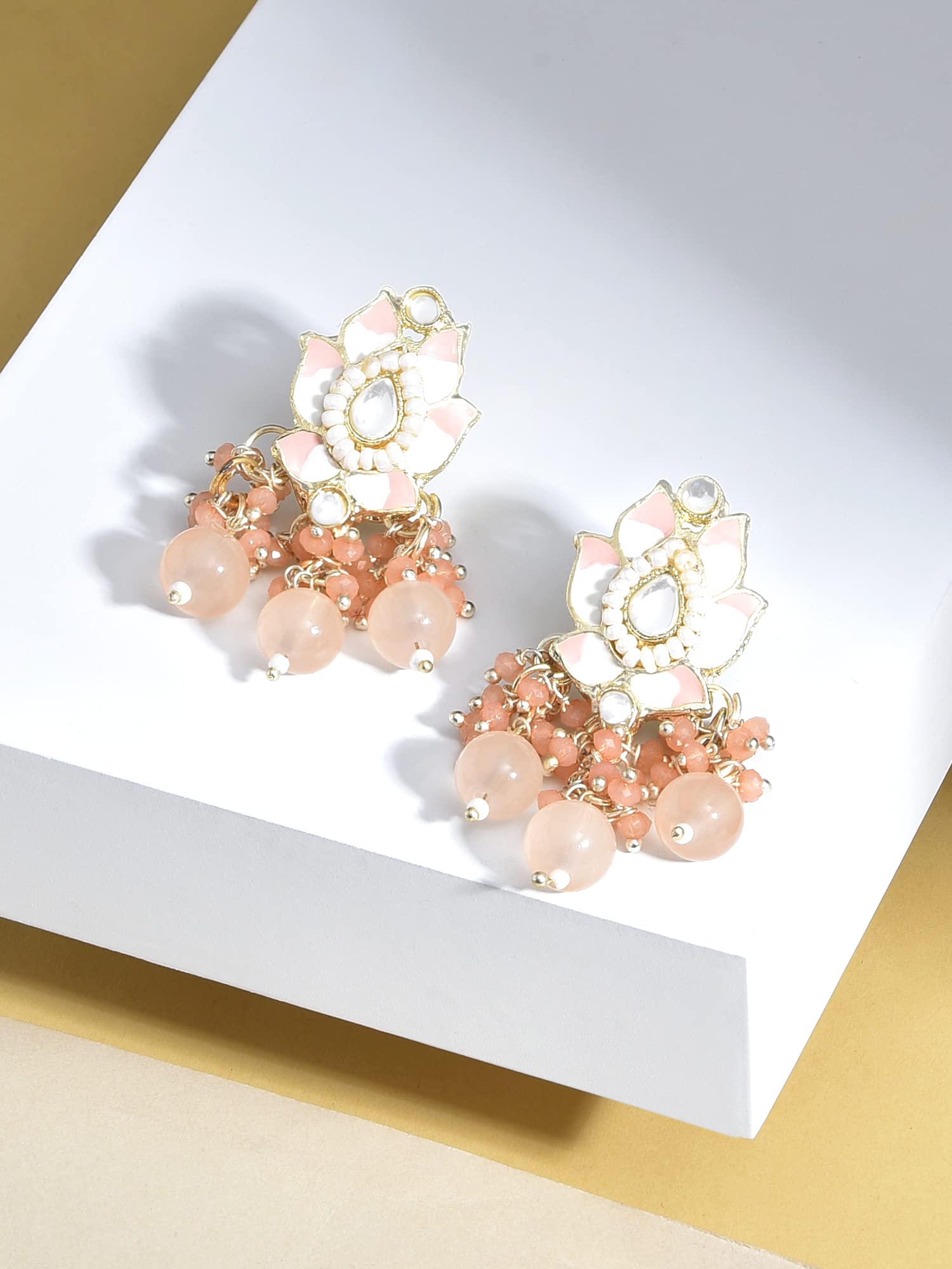 Meenakari Ethnic Cluster Beads Drop Earring, Gift for Her