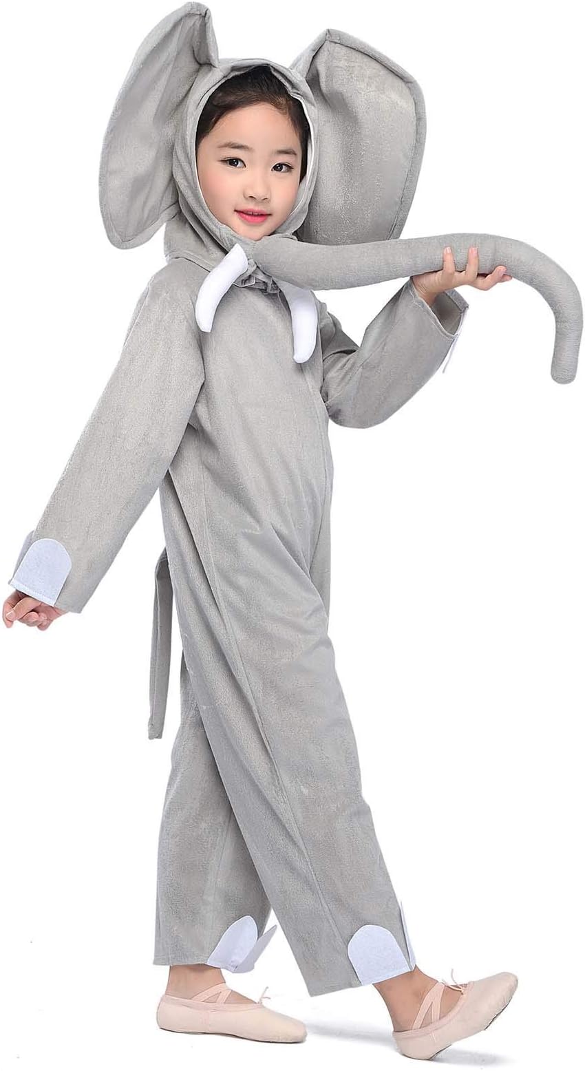 Elephant Costume Kid Animal Cosplay jumpsuit Halloween Fancy Dress Outfit