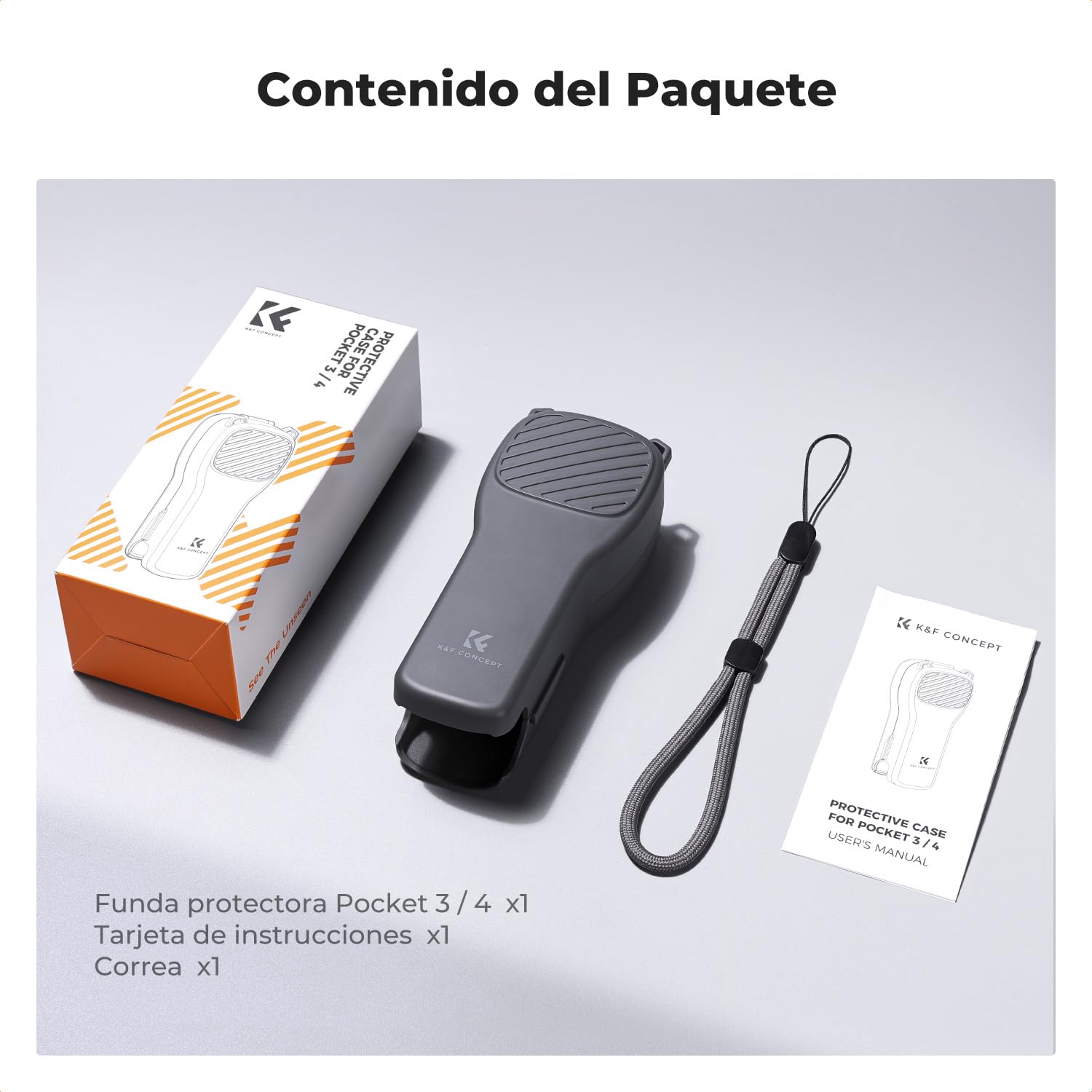 K&F CONCEPT PT61 Funda Protectora Compatible con dji Osmo Pocket 4/3 con Almacenamiento de Filtros, Estuche Rígido con Interior Suave, Diseño Exclusivo, Apertura Fácil