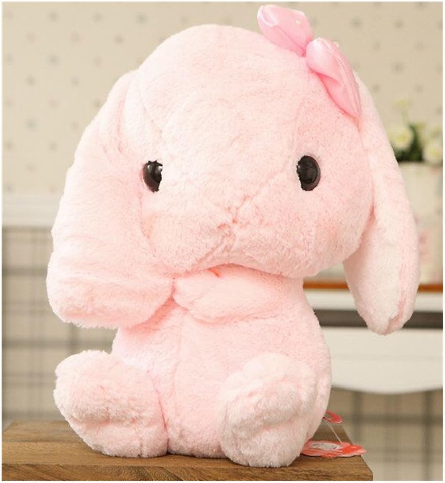 うさぎ ぬいぐるみ ロップイヤーかわいいウサギ 大きい縫いぐるみラッキー 40cm ピンク ぬいぐるみ おもちゃ Amazon