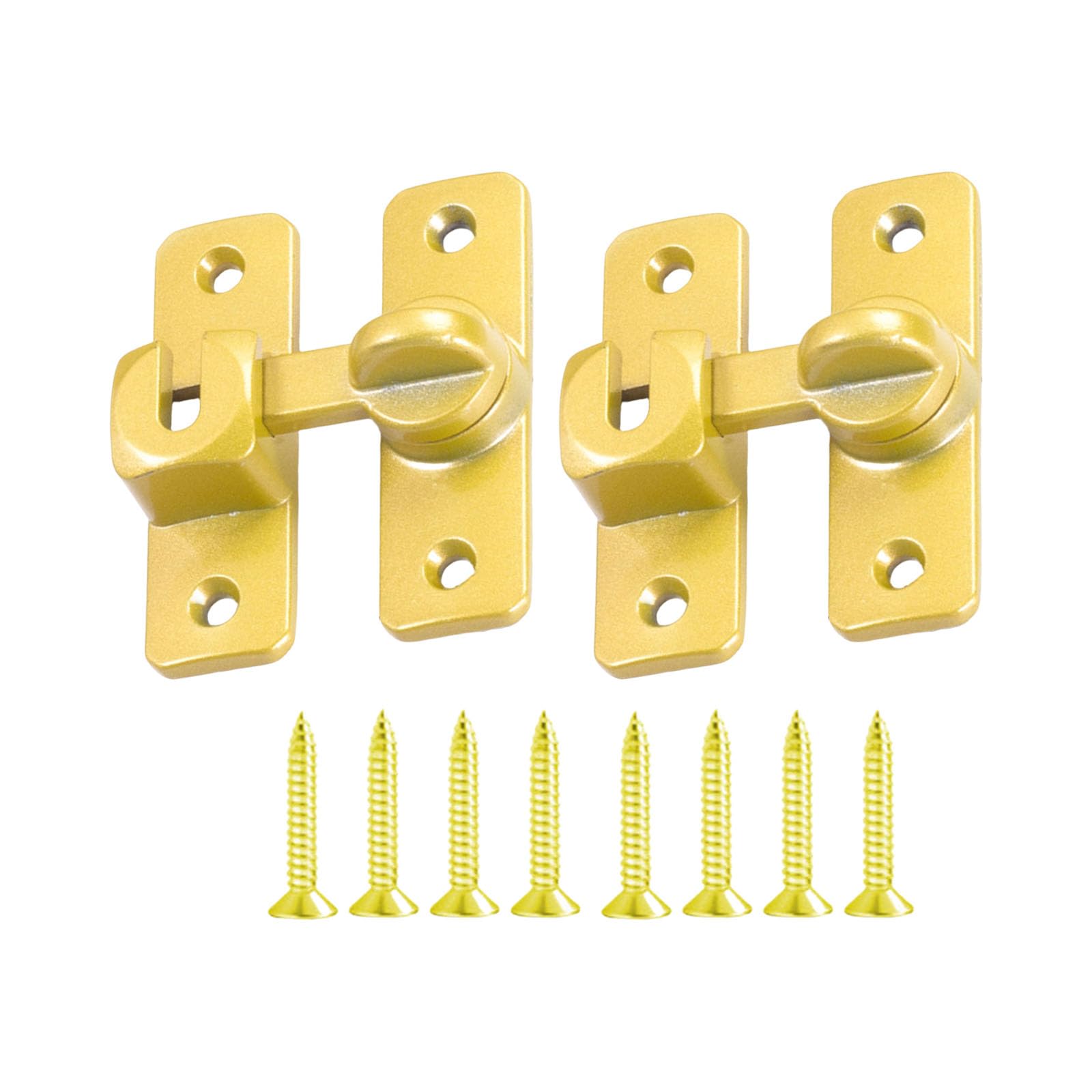 2pcs Without Perforated Sturdy Aluminum Alloy Door for Secure Privacy in Homes Hotel and Offices Supplies Security Door Buckles