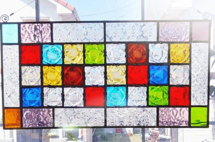 ステンドグラス ローズガラスのパネル ステンドグラス 薔薇の