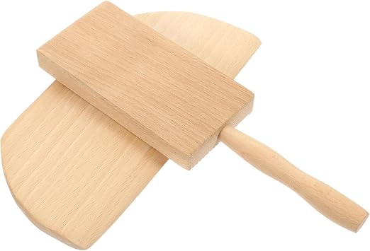 ULTECHNOVO Gnocchi Board Set 2-Piece Wooden Pasta Maker Kit with Wear-Resistant Dough Scraper for Homemade Gnocchi and Cavatelli for Baking and Cooking Enthusiasts