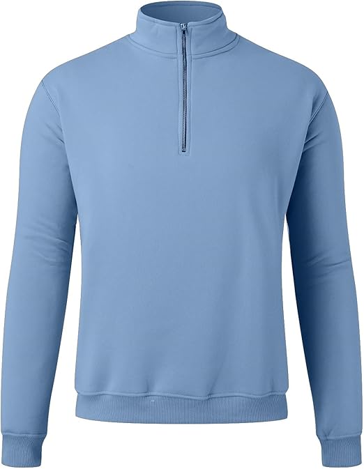 Herren Thermo-Sweatshirt Mit 1/4 Reißverschluss - Fleece-gefüttert Für Kalte Wintertage