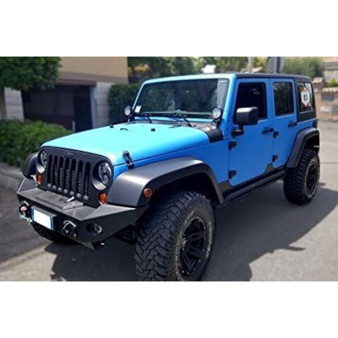 AutoFullCar - Kit de peinture vinyle liquide Full Dip - Format 4 litres + pistolet électrique | Finition professionnelle et amovible | Application facile | Voitures, motos (Bleu clair, urbain)