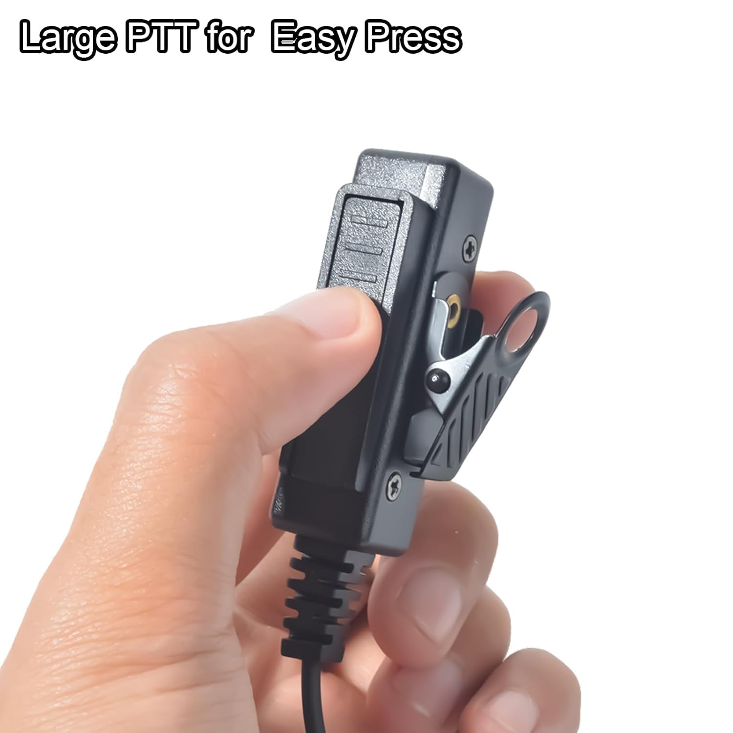 Cable adaptador universal de audio de radio de 2 vías de 3,5 hembra a 2 pines con PTT compatible con Baofeng UV-5R UV-5RA UV-82 Kenwood TH-22AT Quansheng K5 K6 TK-11 - 4