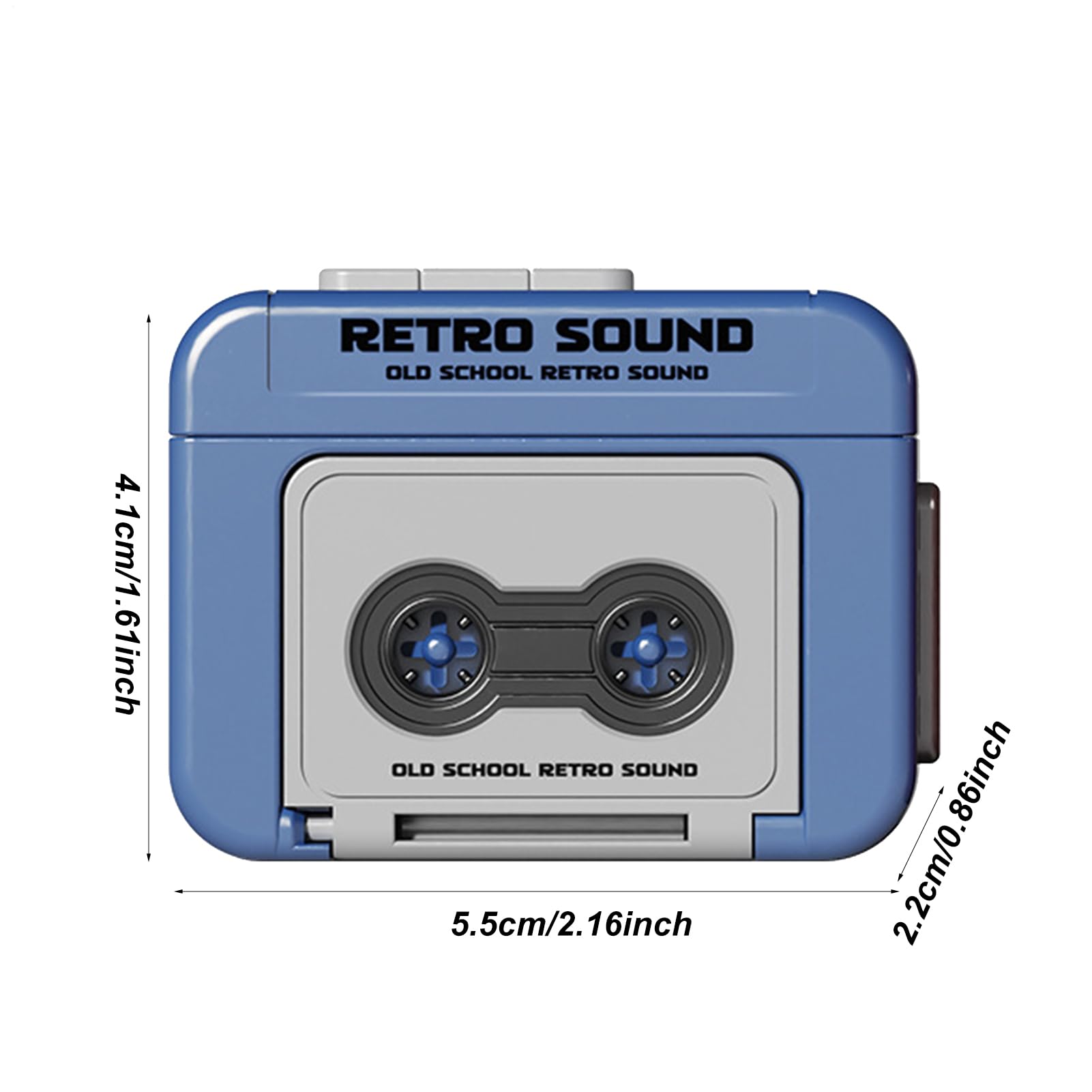 Generico Retro Sound Keychain, Mini Registratore A Cassette, Retro Tape Recorder Keychain, Tastiera Retrò Con Music, Walk Cassette Pendant, Può Giocare, Decorazione Small Regali Per Zaini, Borse