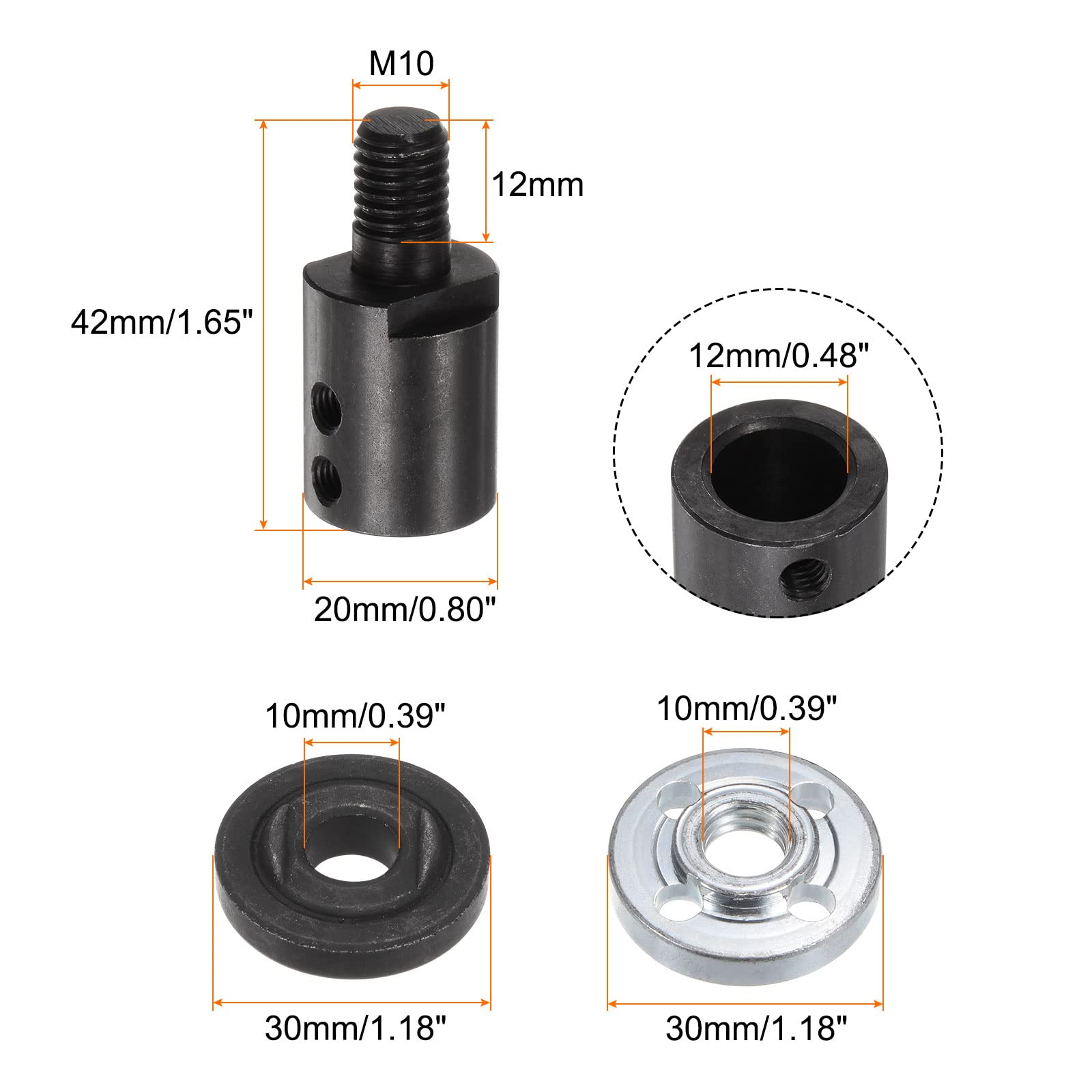 ANGLE MEULEUSE MOTEUR Coupleur M10 10mm Manchon Scie Lame Adaptateur L Forme Clé EUR 7,43 - FR