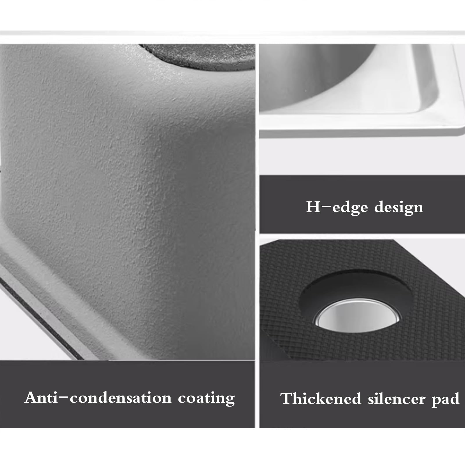 Tazón Individual de Acero inoxidable – Tamaño pequeño y compacto para Lavar verduras, preparar alimentos y usarlo en El hogar, caravanas o apartamentos (45 * 39 pulgadas, 20,2 cm).