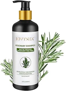 Rosemary Biotin Hair Growth Shampoo – Tea Tree Oil Scalp Treatment for Thinning Hair & Hair Loss – Sulfate Free DHT Blocker Thickening Shampoo for Women & Men, Promotes Regrowth 10 fl oz