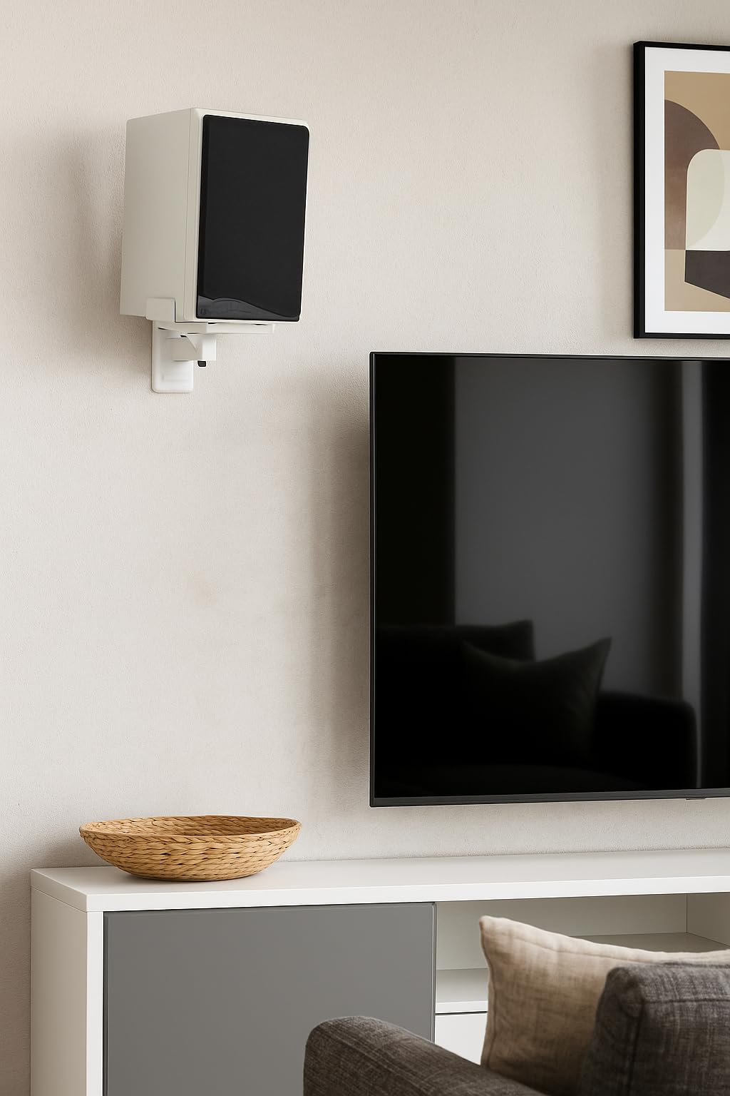 RO&CO B-Tech BT-77 White – Coppia di Supporti da Parete per Diffusori Bianco • Regolabili 135-280 mm • Orientabili e Inclinabili • Fino a 25 kg • Installazione Professionale.