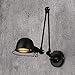 Produktbild Modernes Design Loft Vintage Industrielle Jielde Lange Arm Verstellbare Wandleuchte Reminisce Einziehbare E14 LED Wandleuchten FüR Schlafzimmer Wohnzimmer, Schwarz