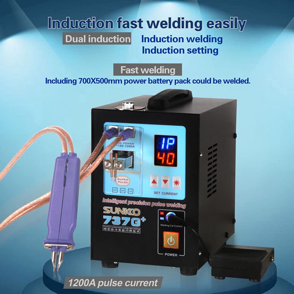 737G + Saldatrice a punti per saldatrice a batteria di precisione intelligente Saldatrice a punti DIS a induzione portatile a doppia funzione per batterie 18650 confezioni Attrezzatura per saldatura