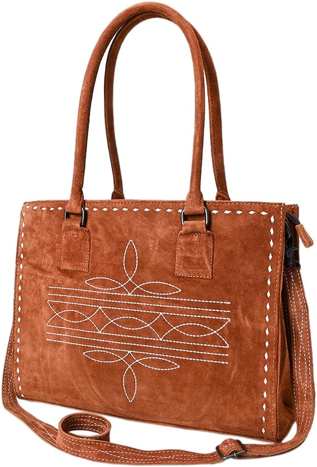 American Darling Tote Genuine Suede Leather Women Bag Western Handbag Purse | Travel Bags College Casual