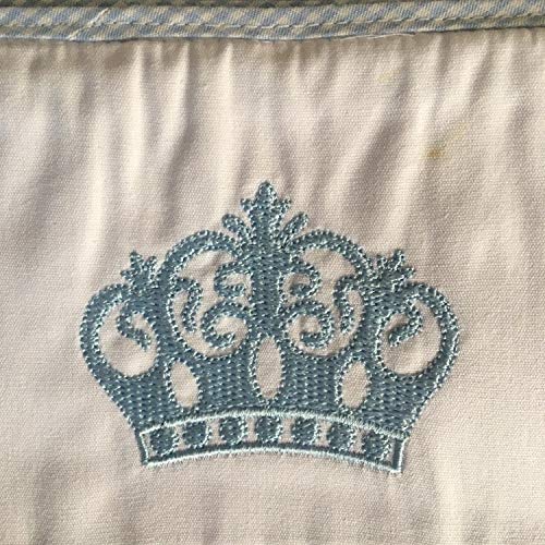 KIT com 2 Cueiros Flanelados Coroa Azul Manu Baby + 01 Prendedor de Chupetas NUK