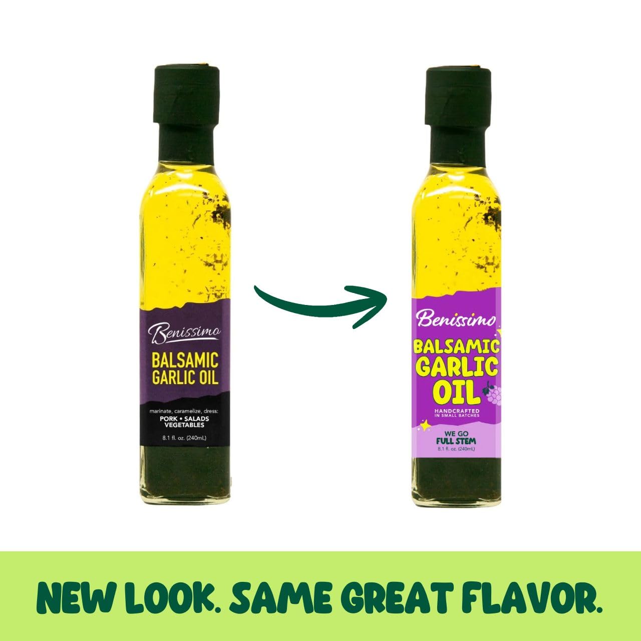 Benissimo Balsamic Garlic Herb Infused Oil & Vinegar Blend, All Natural Gourmet Blend with Bold Balsamic, Roasted Garlic, and Hand-Selected Herbs, Ideal for Drizzling, 8.1 fl oz - Image 3