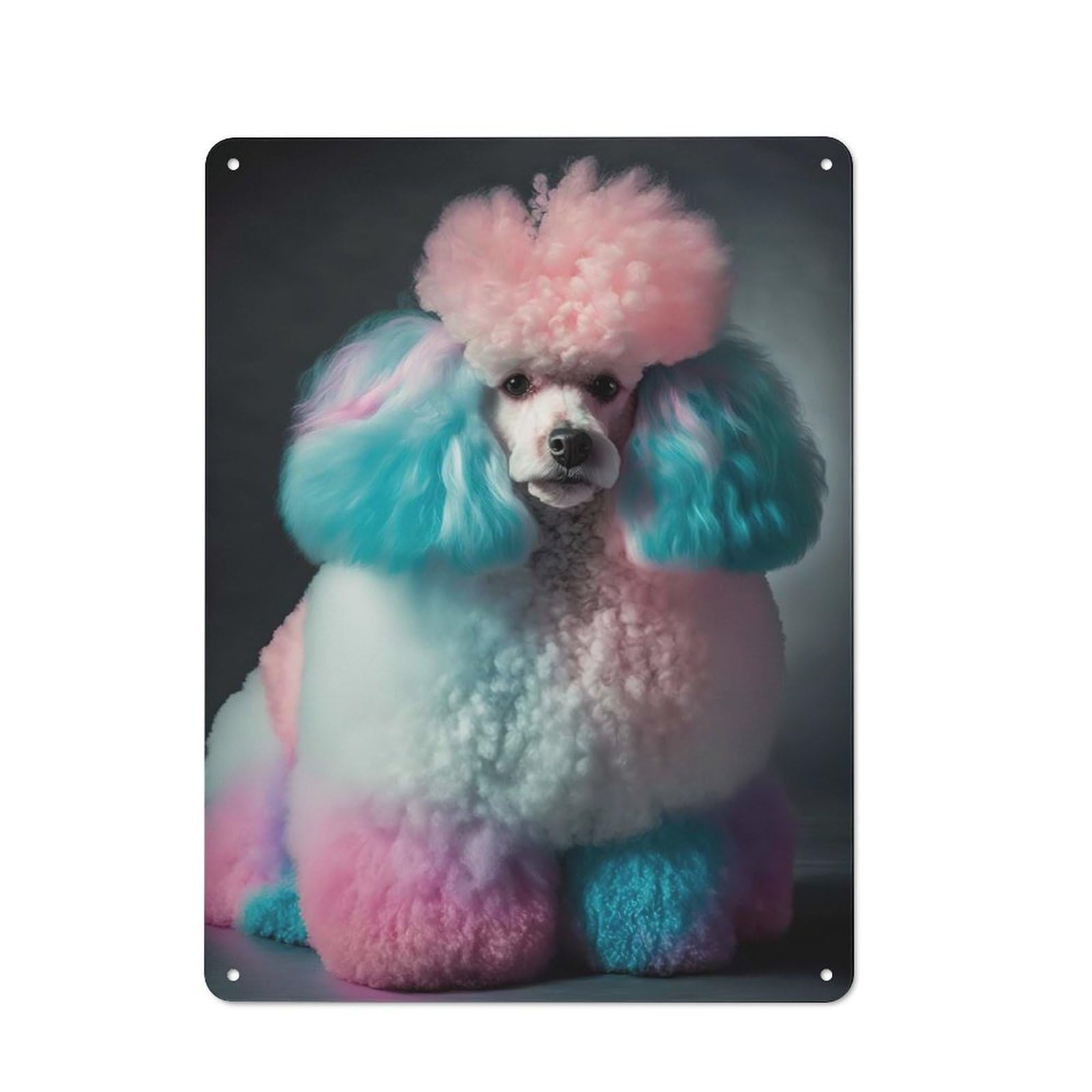 Junmoney Dog Poodle Shed Metal Sign With Design 40X30cm, Outdoor Room Shed Wall Decor For Greenhouse, Garden Room, Cafe Or Entryway