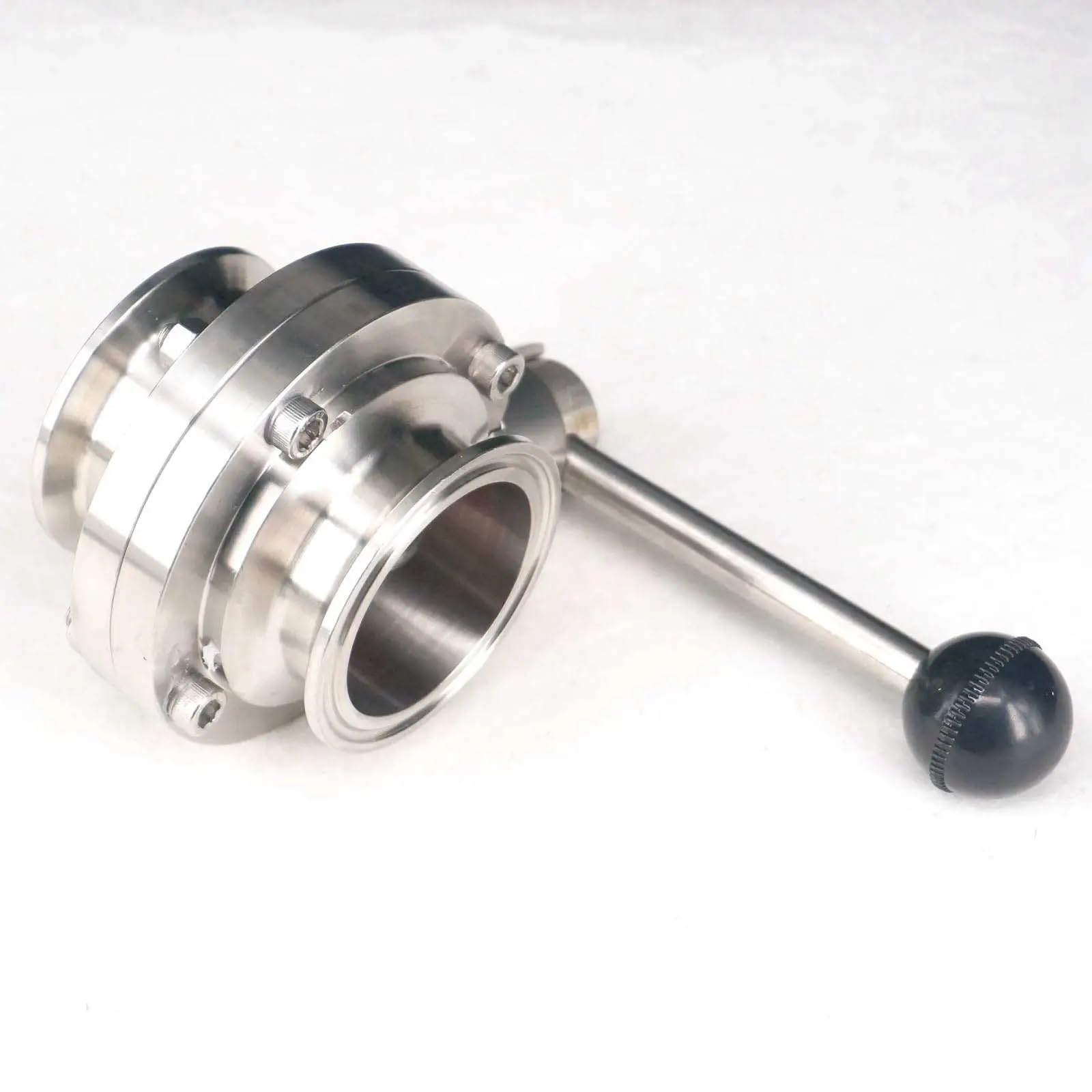 Cxfcihft One Color Fit Tube O.d 63Mm Tri Clamp 2.5" Ferrule O.d 77.5Mm 304 Stainless Steel Flow Control Butterfly Valve