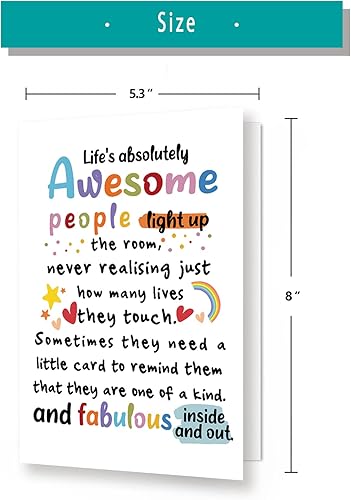 Miniatura 2 de Tarjeta de apoyo única para amigos, colegas, profesores, tarjetas motivacionales humorísticas para él y ella, tarjeta de agradecimiento de aliento