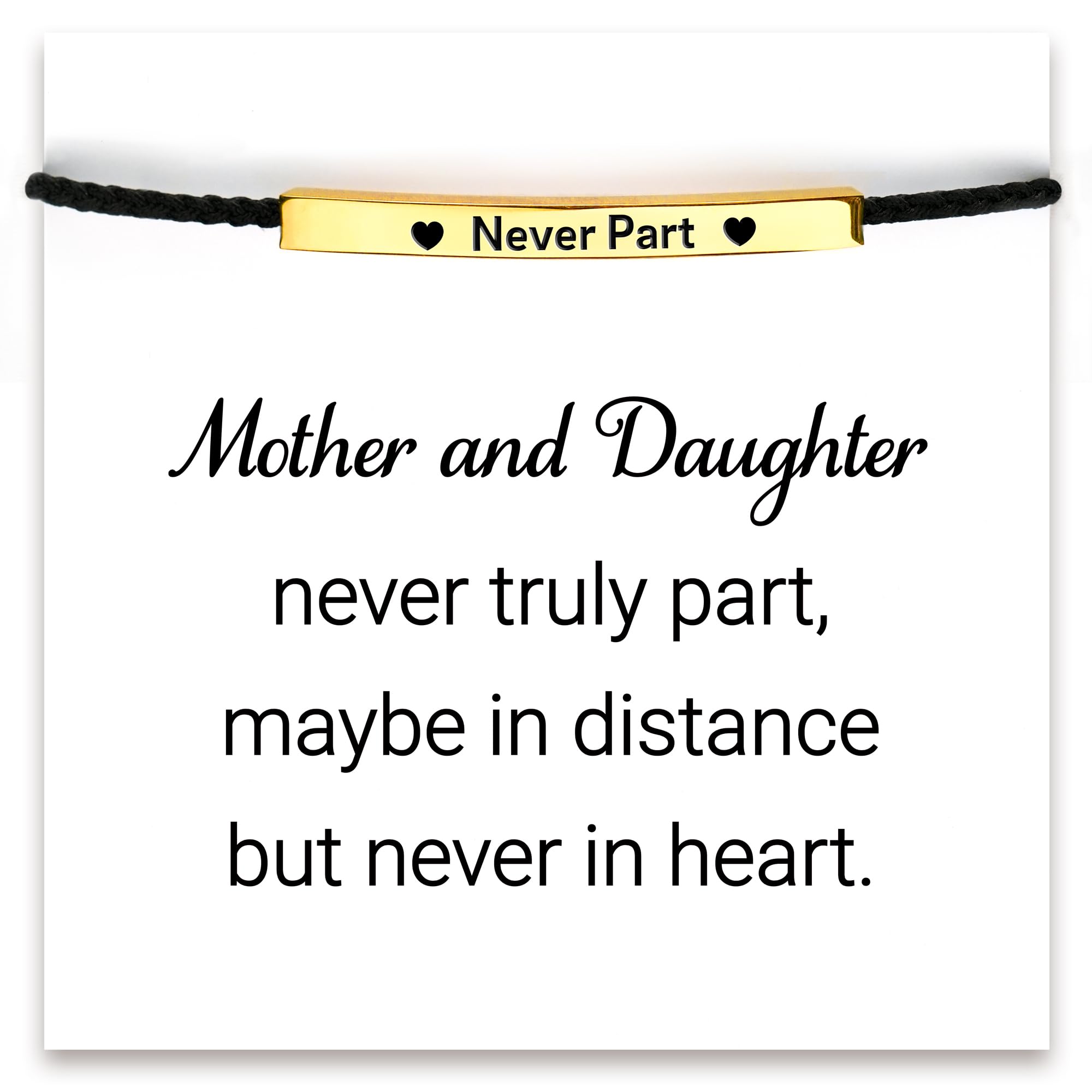 STORYJEWELLERY Daughter Bracelet, Daughter Gifts, Bracelet for Moms and Daughters, Daughters Birthday Gifts from Mom, Graduation Presents, Inspirational Jewelry